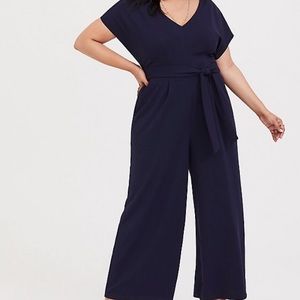 Torrid Navy Flounce Junpsuit